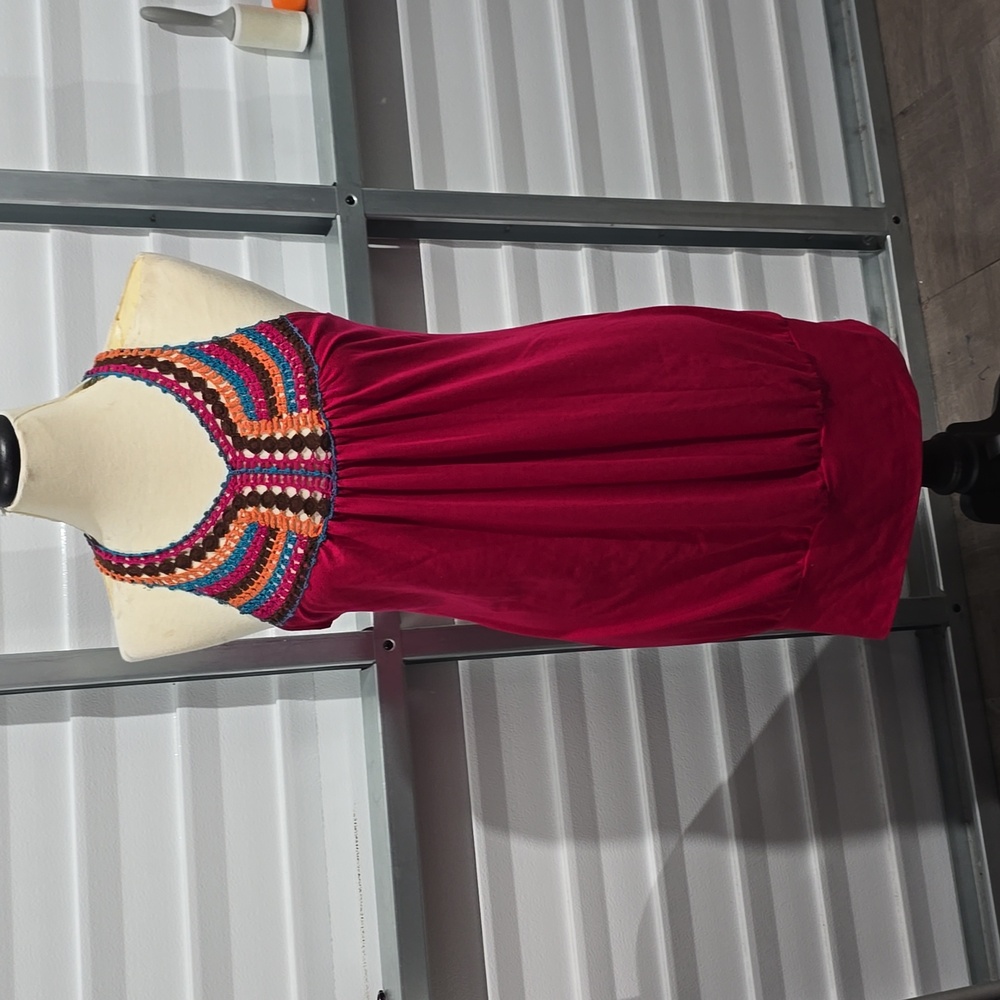 Rue21 Pink Dress With Crochet Design Size XL